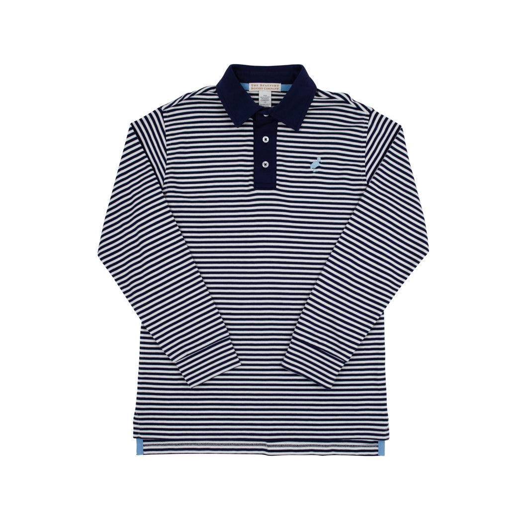 Prim & Proper LS Polo Stripe F24