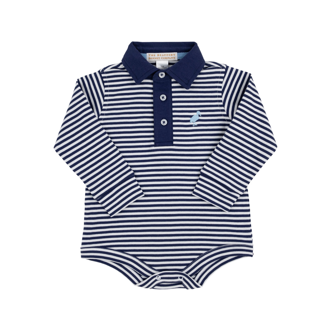 Prim & Proper LS Polo Onesie F24